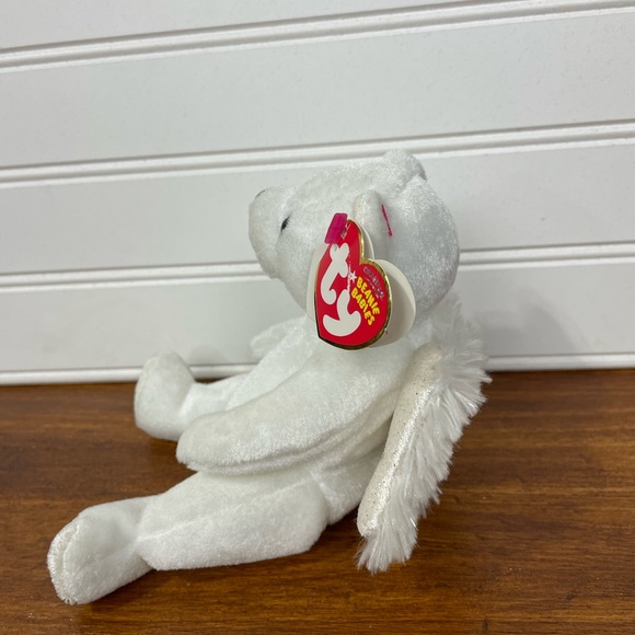 Ty White Bear with Angle Wings “Heavenly” - Picture 6 of 8